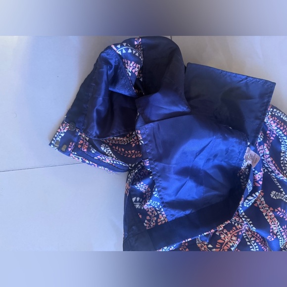 J. Crew Collection 100% Silk Dress Pants Coral Navy Floral Abstract Print Sz 2 - Picture 15 of 15